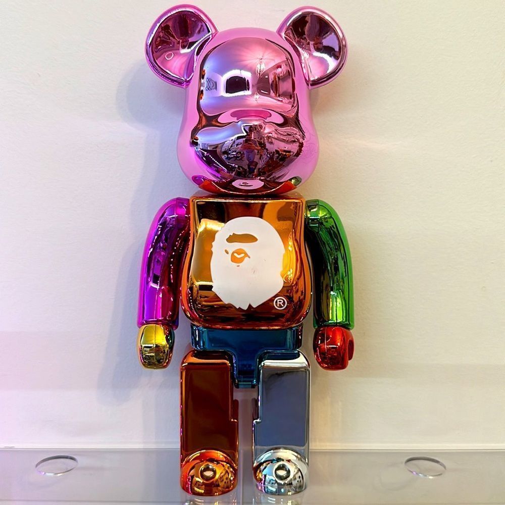 Bearbrick - Bape XXV Anniversary Multicolor Foil Chrome, 400% As Is